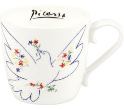 KÖNITZ 1120571992 Becher Picasso - La Colombe Du Festival - 450 ml aus Bone China Porzellan