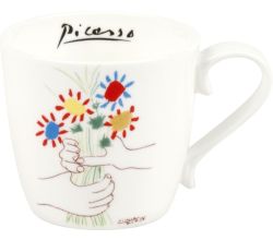 KÖNITZ 1120571993 Becher Picasso - Le Bouquet de l'Amitié - 450 ml aus Bone China Porzellan