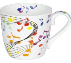 KÖNITZ 1120572300 Becher Flying Notes 425 ml aus Bone China Porzellan