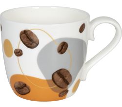 KÖNITZ 1120572674 Becher Coffee Flow 425 ml aus Bone China Porzellan