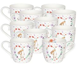 10er SET KÖNITZ 1120572682 Becher how much I love you - Little Valentine - 425 ml aus Bone China Porzellan