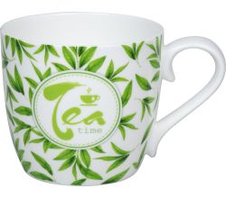 KÖNITZ 1120572871 Becher Tea Time Leaves, 425 ml / Kaffeebecher / Teebecher