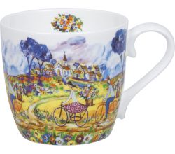 KÖNITZ 1120572992 Becher Flowers for Aunt Juliet by Portchie 425 ml aus Bone China Porzellan