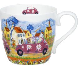 KÖNITZ 1120572993 Becher City Girl by Portchie 425 ml aus Bone China Porzellan