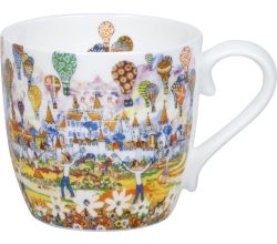 KÖNITZ 1120572994 Becher Hot Air Balloon by Portchie 425 ml aus Bone China Porzellan
