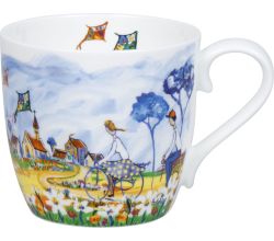 KÖNITZ 1120572995 Becher Kites and Cycling by Portchie 425 ml aus Bone China Porzellan