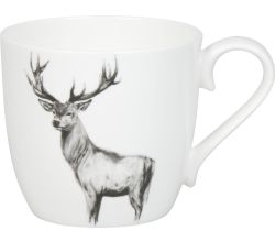 KÖNITZ 1120573019 Becher Amazing Animals - Hirsch 425 ml aus Bone China Porzellan