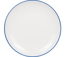 Könitz 1142663047 Teller Ø 19 cm mit blauem Rand, Basic Bone