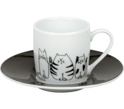KÖNITZ 1150532075 Espressotasse FUNNY CATS 85 ml, Porzellan