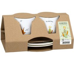 KÖNITZ 1150541599 2er Geschenkset Espressotassen 85 ml - Der kleine Prinz Freundschaft / The Little Prince
