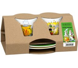 KÖNITZ 1150542383 2er Geschenkset Espressotassen 85 ml - Asterix Zaubertrank