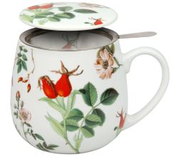 Könitz Becher mit Sieb und Deckel 420 ml My favourite tea Hagebutte / Teebecher
