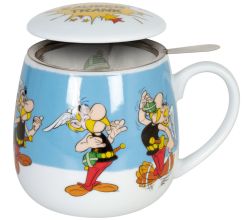 Könitz 1151432383 Becher mit Sieb und Deckel 400 ml - Tea for you Asterix - Zaubertrank / Teebecher