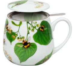 Könitz Becher mit Sieb und Deckel 400 ml Tea for you - Bumblebees on leave / Teebecher