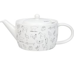 KÖNITZ 1152630104 Teekanne Picasso Animaux (Tiere) - 1400 ml, mit Deckel und Sieb / Kanne