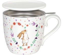 KÖNITZ 115S572682 Becher Guess how much I love you - Little Valentine 425 ml mit Sieb und Deckel / Der kleine Hase