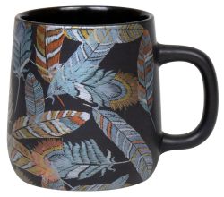 KÖNITZ Becher SHINY FEATHERS 395 ml aus Bone China Porzellan / Fassbecher
