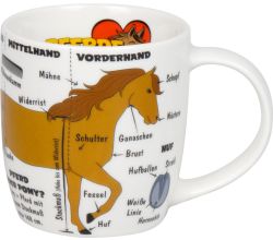 KÖNITZ 1172673027 Kid's Wissen Pferde 230 ml aus Porzellan / Kinderbecher