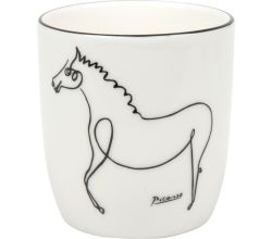 KÖNITZ 1172682771 Becher PICASSO - Le Cheval (Das Pferd) - 200 ml aus New Bone China Porzellan