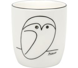 KÖNITZ 1172682773 Becher PICASSO - Le Chouette (Die Eule) - 200 ml aus New Bone China Porzellan