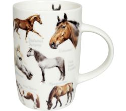 KÖNITZ 1172692710 Becher Natures Diversity - HORSES 600 ml aus Bone China Porzellan / Pferde Artenvielfalt