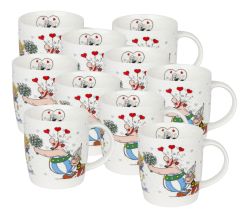 10er SET KÖNITZ Becher Asterix - Ich bin verliebt - 400 ml / Motivtasse