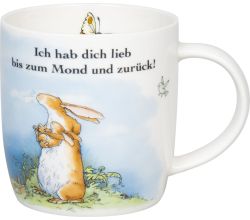 KÖNITZ 1172752895 Becher Ich hab dich lieb bis zum Mond und zurück! - 400 ml, New Bone