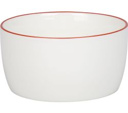 KÖNITZ 1192653046 Müslischale 380 ml mit rotem Rand, Basic Bone