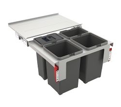 Franke Abfallsorter GARBO 60-4 Frontauszug ab 60 cm Schrankbreite / Abfalleimer / Mülleimer / Abfallsammler 40 (2x12+2x8) Liter