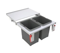 Franke Abfallsorter GARBO 60-2 Frontauszug ab 60 cm Schrankbreite / Abfalleimer / Mülleimer / Abfallsammler 36 (2x18) Liter