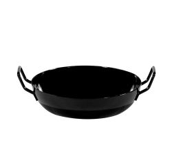 Krüger Servierpfanne 20 cm Stahl emailliert mit großen Griffen / Schlemmerpfanne