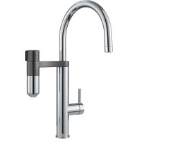 FRANKE 120.0551.218 Armatur VITAL Caps. 2in1, Festauslauf, Chrom/Gun Metal / Filter-Armatur