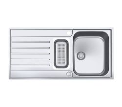FRANKE Einbauspüle ARGOS AGX 251 G mit Integralablauf und Druckknopfventil / Ausschnittsmaß: 987 x 497 mm / Spüle Flächenbündig / SlimTop