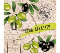 Servietten Buon Appetito wood 33 x 33 cm ppd 1332069