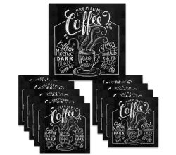 200 Servietten Blackboard Coffee 33 x 33 cm ppd 1332465