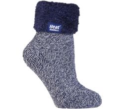 Heat Holders® LOUNGE Kuschelsocken für Damen - Deepest Plum/Cream (Marine), Größe 37 - 42