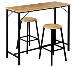 KESPER 1597813 Küchenbar 3tlg., FSC / Tisch mit zwei Hockern