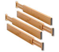 KESPER 1707413 Schubladentrenner, 4er Pack, Länge einstellbar von 45,5 bis 55 cm