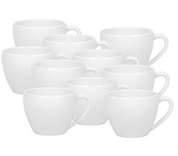 10er SET KÖNITZ Coffee Bar FIVE Obertasse 330 ml, weiß, mit BM