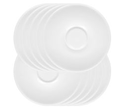 10er SET KÖNITZ Coffee Bar ONE/TWO Untertasse 12 cm, weiß, mit BM