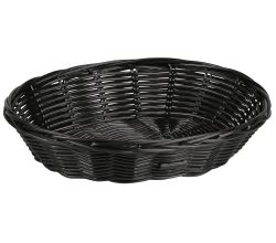 KESPER 17623 Brot- und Obstkorb, Kunststoff, schwarz, 24 x 20 x 6 cm