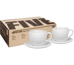 KÖNITZ 2er Set Coffee Bar FIVE Kaffeetasse mit Untertasse 330 ml im Geschenkkarton