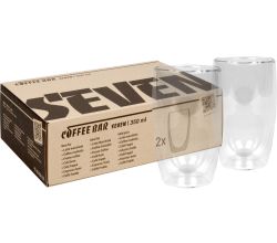 KÖNITZ 2er Set Coffee Bar SEVEN Kaffeeglas 350 ml im Geschenkkarton