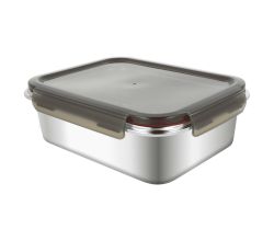 METALTEX 185367000 Frischhaltedose 2,25 L, Edelstahldose mit auslaufsicherem Verschluss