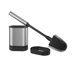 METALTEX 185519000 Cleany WC-Bürste flach, schwarz/silber