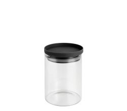METALTEX 187212000 Aroma Line Vorratsglas rund 700 ml aus Borosilikatglas, Deckel mit Silikondichtung, stapelbar