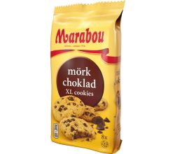 Marabou Cookies Zartbitter 184 g / XL Cookies Mörk choklad / Kekse mit mit Splittern von dunkler Schokolade