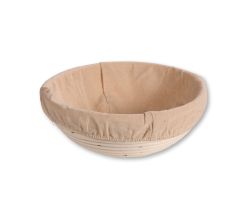 KESPER 19630 Brot- & Gärkorb aus Rattan, rund, Ø 22 cm, Textilfutter abnehmbar / Gärkörbchen