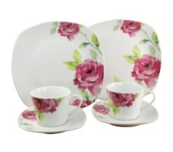 CreaTable 19708 Kaffeesservice Amelie FRENCH ROSE 18-tlg.