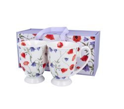 DUO 2er-Set Becher ANGELA mit Fuß, 340 ml, New Bone China Porzellan, in Geschenkbox